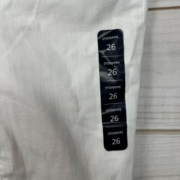 J. Crew White Stovepipe Straight Jean in Signature Stretch+ Size 26 - Picture 6 of 15